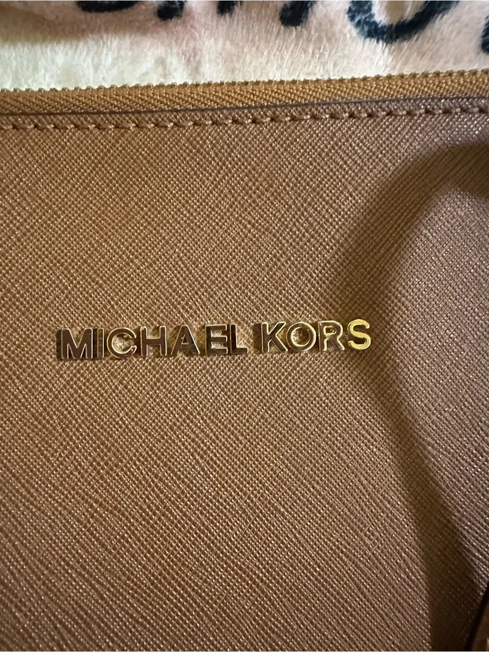 Michael Kors Brown Saffiano Leather Tote Bag